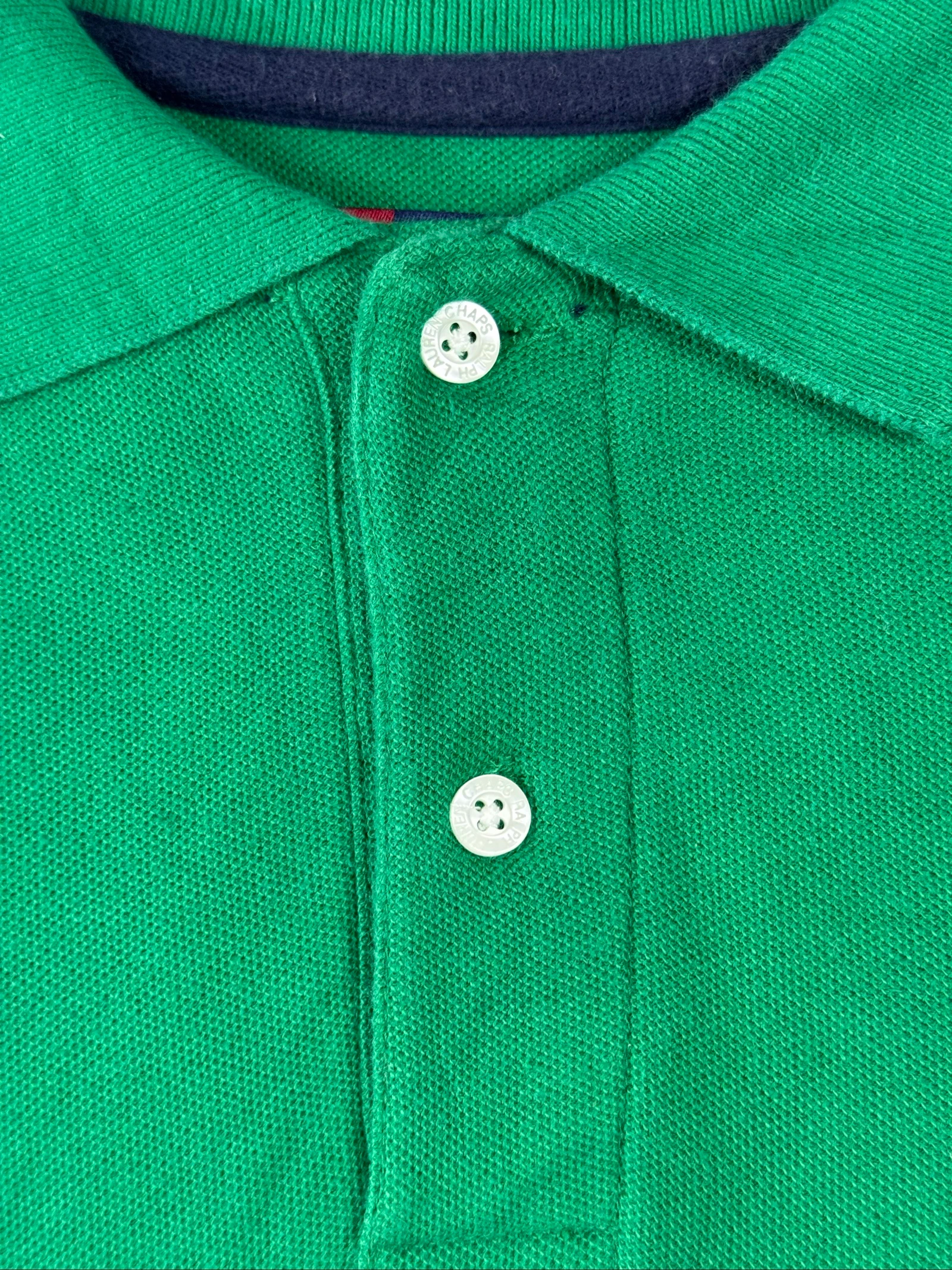 Camisa Polo Ralph Lauren com Logo Vintage Chaps Verde 100% Algodão Tamanho M – photo 7